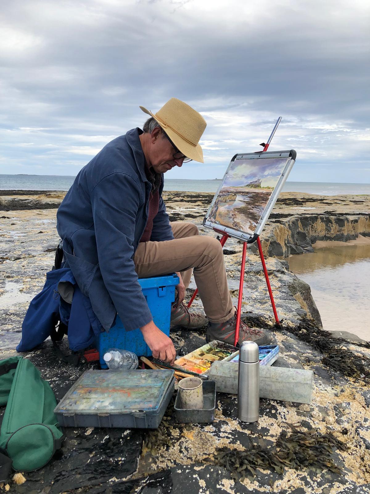 Artist  Ben HaslamPainting on location